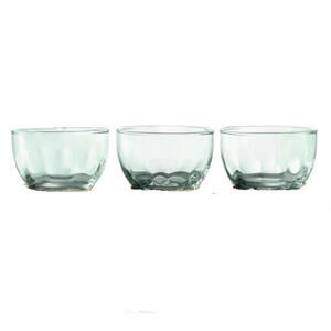 NEW Mia by LSA Handmade Mouthblown Tapas Set of 3 100% Recycled Glass Bowl 4 oz